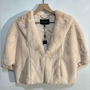 BCBG MAXAZRIA Faux Fur Cape